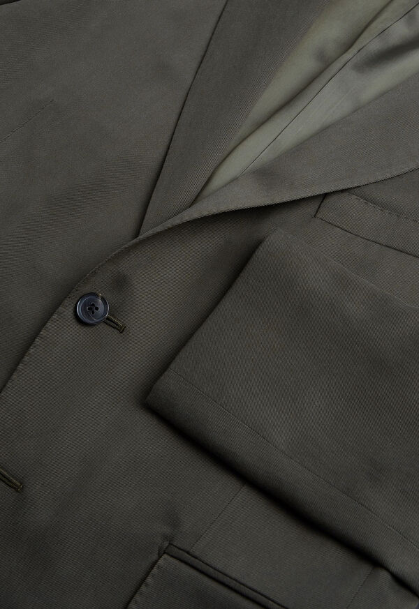 Paul Stuart Solid Green Silk Sport Jacket, image 2