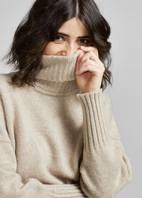 Paul Stuart Cashmere Cropped Turtleneck Sweater, thumbnail 6