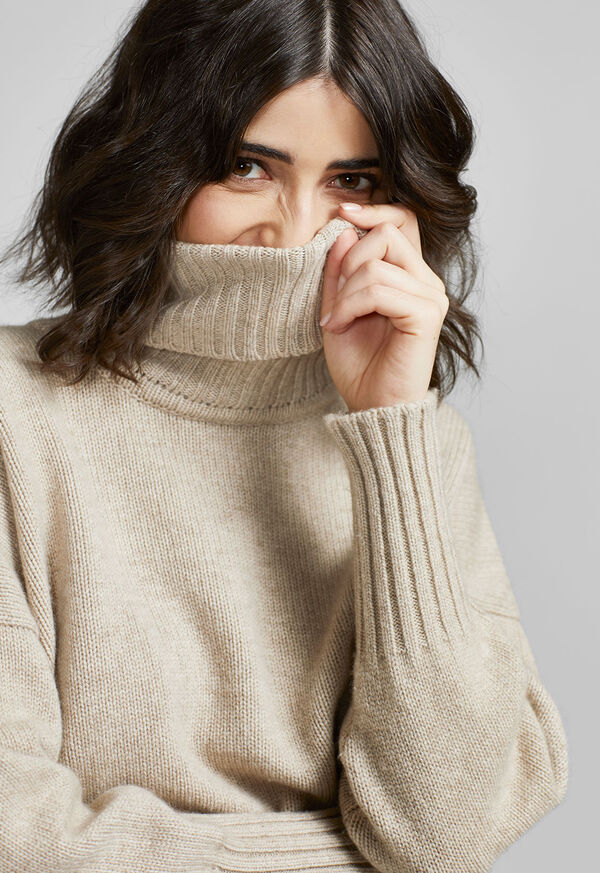 Paul Stuart Cashmere Cropped Turtleneck Sweater, image 6