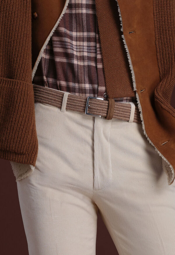 Paul Stuart Braided Wool Belt with Suede Trim, image 2