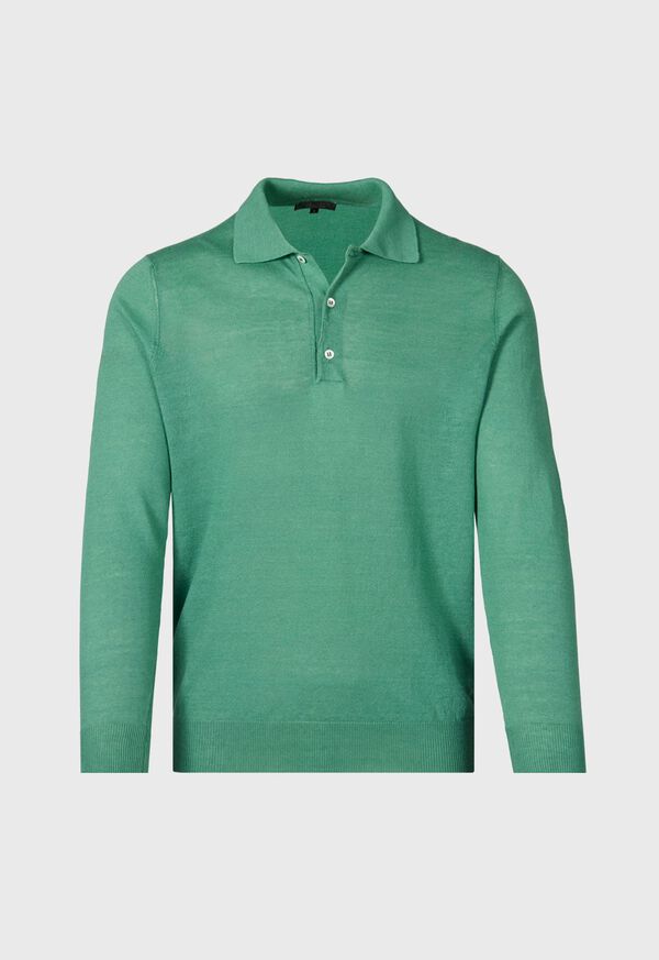 Paul Stuart Linen & Cotton Polo Shirt, image 1