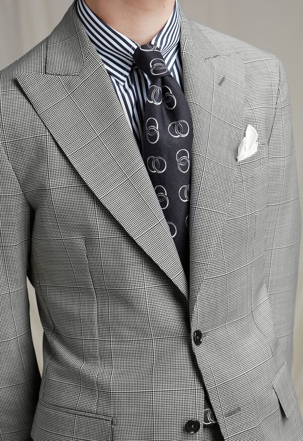Paul Stuart Black and White Plaid Suit, image 9