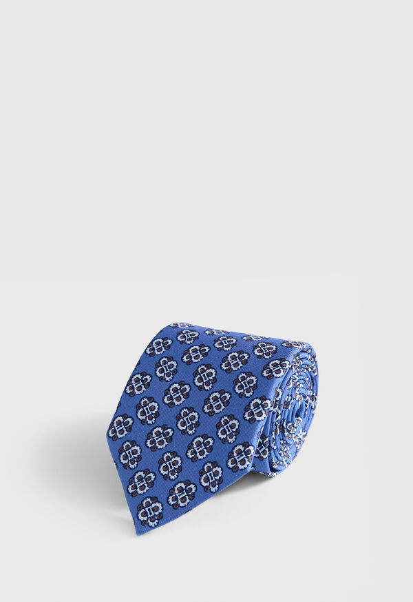 Paul Stuart Large Medallion Print Silk Tie, image 1