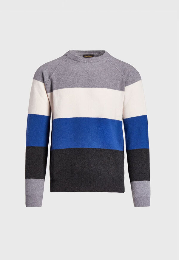 Paul Stuart Block Stripe Wool Blend Sweater, image 1