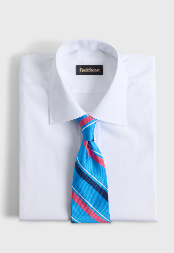 Paul Stuart Woven Silk Multi-Color Stripe Tie, image 2