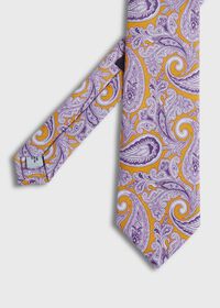 Paul Stuart Silk & Linen Paisley Tie, thumbnail 3