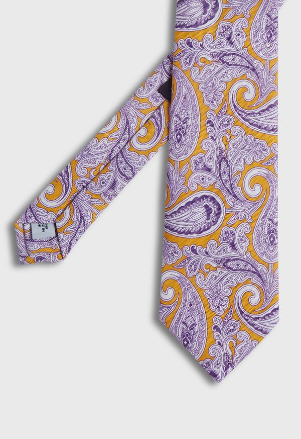 Paul Stuart Silk & Linen Paisley Tie, image 1