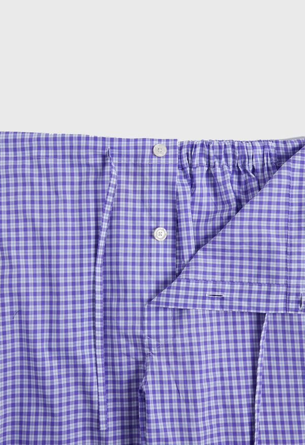 Paul Stuart Purple Check Lounge Pant, image 2