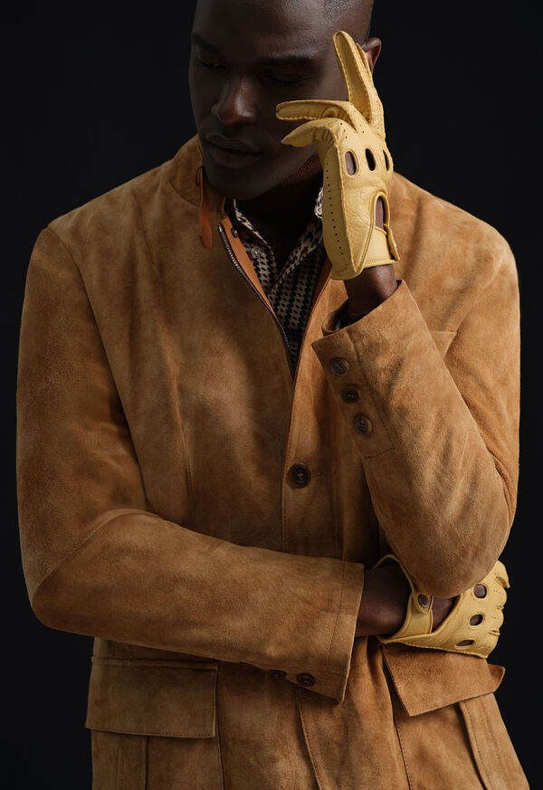 Paul Stuart Raw Edge Distressed Suede Jacket, image 10