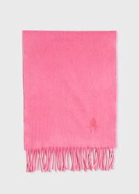 Paul Stuart Cashmere Solid Color Scarf with Embroidered Logo, thumbnail 32