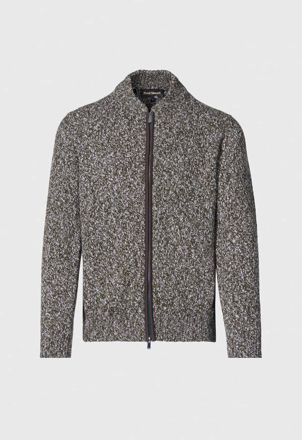 Paul Stuart Marled Wool Full Zip Cardigan, image 1