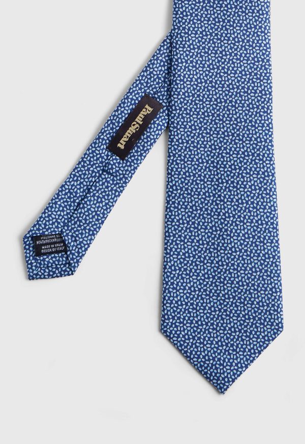 Paul Stuart Printed Silk Two Color Micro Oval Tie, image 1