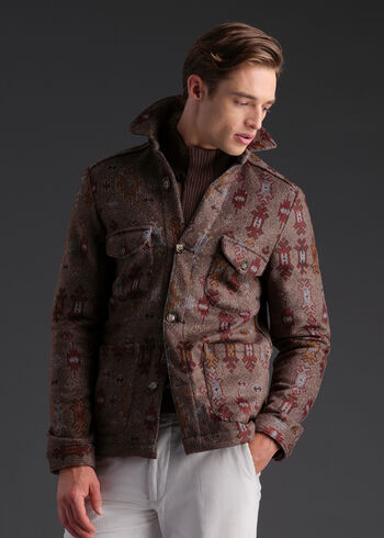 Paul Stuart Western Print Shirt Jacket