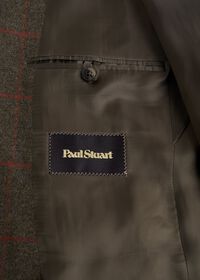 Paul Stuart Olive Windowpane Sport Jacket, thumbnail 3