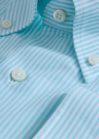 Paul Stuart Striped Oxford Logo Sport Shirt, thumbnail 2