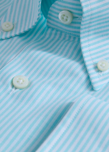 Paul Stuart Stripe Oxford Logo Sport Shirt