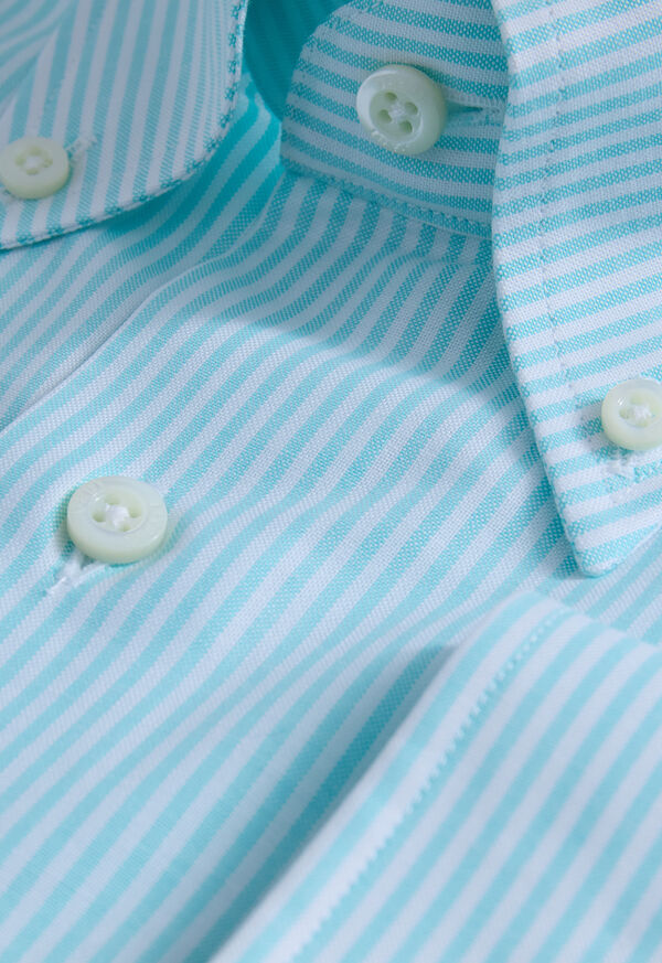 Paul Stuart Striped Oxford Logo Sport Shirt, image 2
