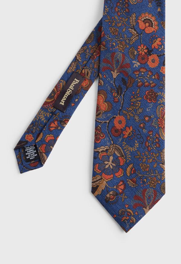 Paul Stuart Printed Wool Floral and Vine Tie, image 1