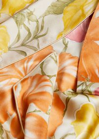 Paul Stuart Hibiscus Motif Silk Robe, thumbnail 2