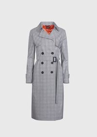 Paul Stuart Plaid Trench Coat with Raker, thumbnail 1
