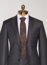 Paul Stuart Wool Printed Paisley Tie, thumbnail 2