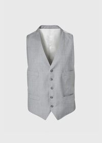 Paul Stuart Pearl Grey Wool Suit Vest, thumbnail 1
