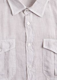Paul Stuart Washed Linen Military Style Shirt, thumbnail 3