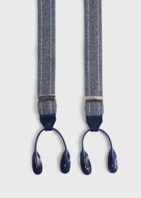 Paul Stuart English Flannel Chalk Stripe Suspenders, thumbnail 2