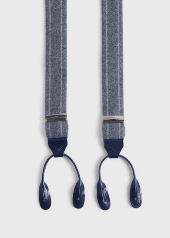 Paul Stuart English Flannel Chalk Stripe Suspenders