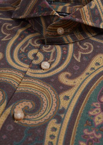 Paul Stuart Printed Paisley Brushed Cotton Sport shirt