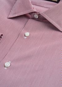 Paul Stuart Red Fine Line Stripe Dress Shirt, thumbnail 2