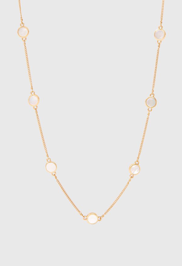 Paul Stuart Julie Vos Valencia Delicate Station Necklace with Mother of Pearl Accents, image 1