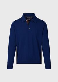 Paul Stuart Cashmere Polo with Suede Trim, thumbnail 1