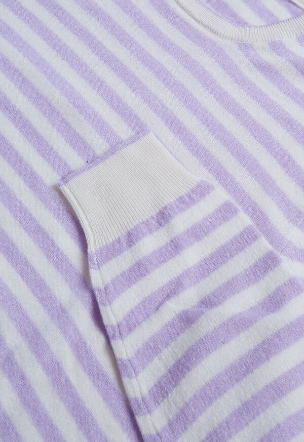 Paul Stuart Cashmere & Linen Striped Crewneck Sweater, image 2