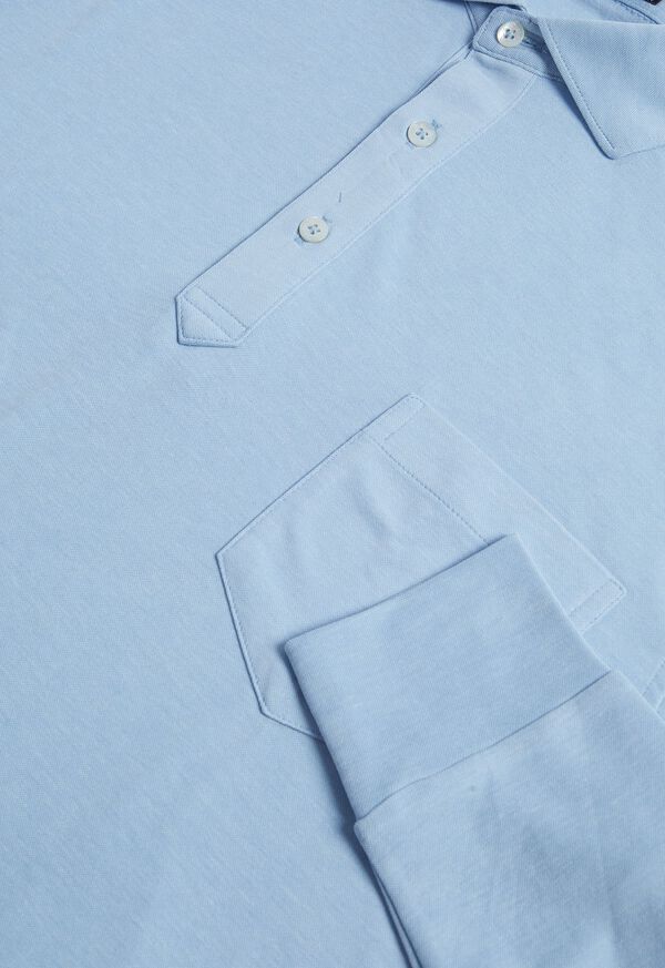 Paul Stuart Oxford Long Sleeve Performance Polo, image 2