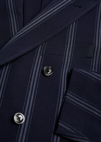 Paul Stuart Navy/White Deco Stripe Soft Jacket, thumbnail 2
