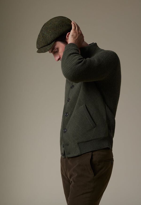 Paul Stuart Cashmere Quilted Button Front Cardigan, image 3