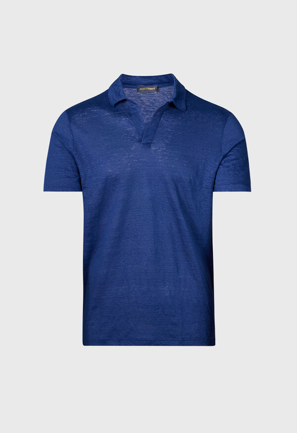 Paul Stuart Linen Jersey Johnny Collar Polo, image 1
