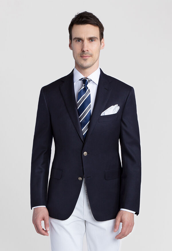 Paul Stuart Solid Blazer with Gunmetal Buttons, image 2