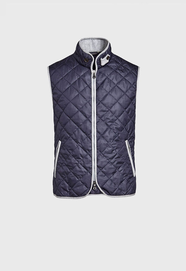 Paul Stuart Quilted Nylon Vest with Wool Trim, image 2