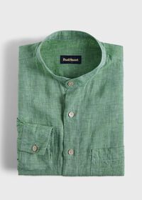 Paul Stuart Washed Linen Stand Collar Shirt, thumbnail 1