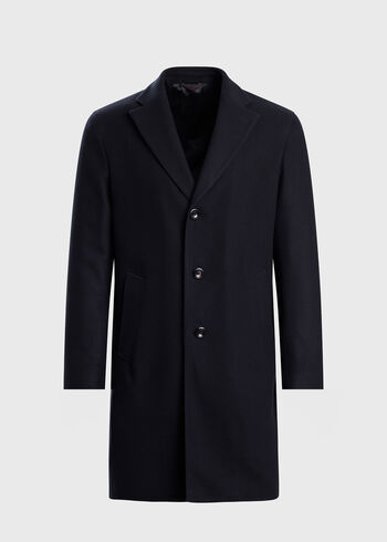 Paul Stuart Single Breasted Wool Overcoat