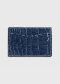 Paul Stuart Glazed Alligator Flat Card Case, thumbnail 2