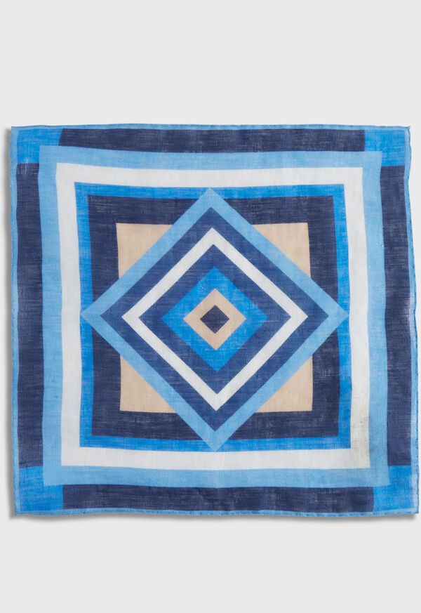 Paul Stuart Printed Linen Pocket Square, image 2