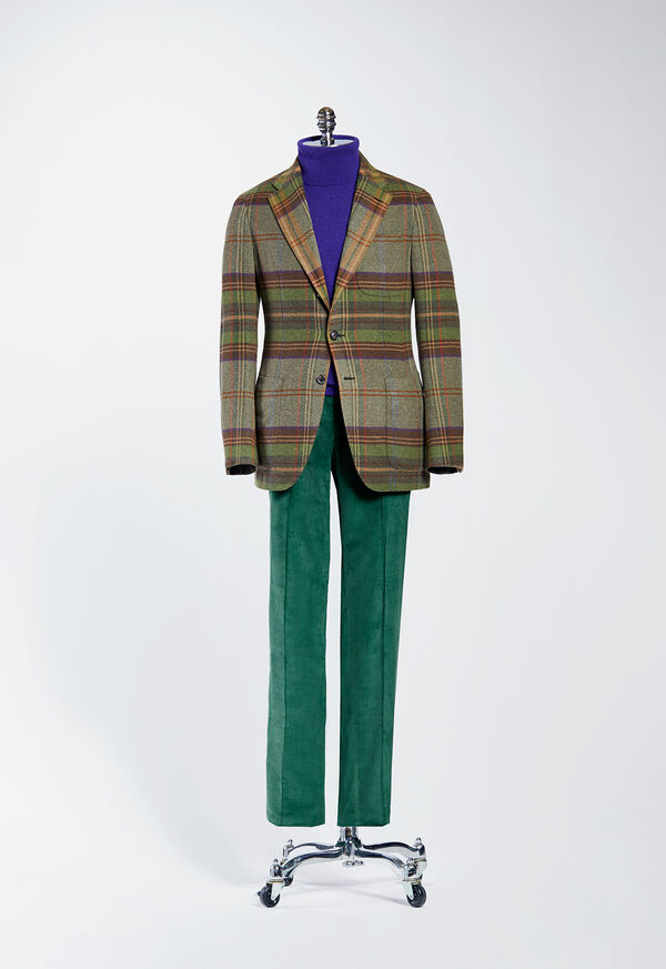 Paul Stuart Horseblanket Green Plaid Sport Jacket, image 4