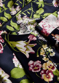 Paul Stuart Floral Silk Robe, thumbnail 2