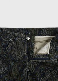 Paul Stuart Corduroy Printed Paisley Five Pocket Pant, thumbnail 2