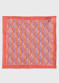 Paul Stuart Printed Silk Basketweave Pocket Square, thumbnail 2