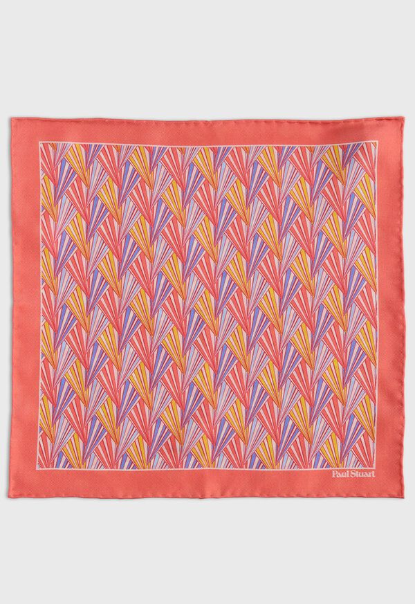 Paul Stuart Printed Silk Basketweave Pocket Square, image 2