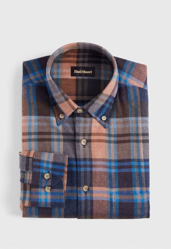 Paul Stuart Exaggerated Plaid Flannel Sport Shirt, image 1